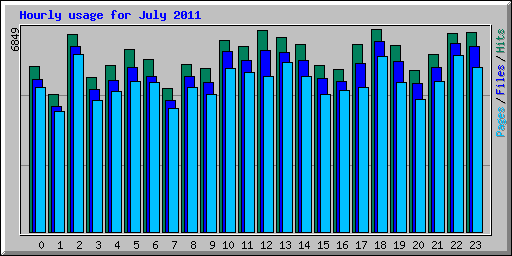 Hourly usage for July 2011