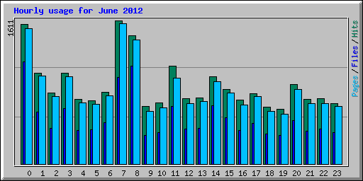 Hourly usage for June 2012