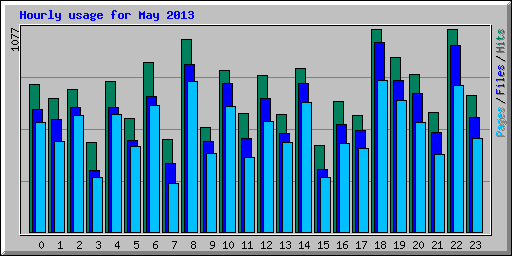 Hourly usage for May 2013