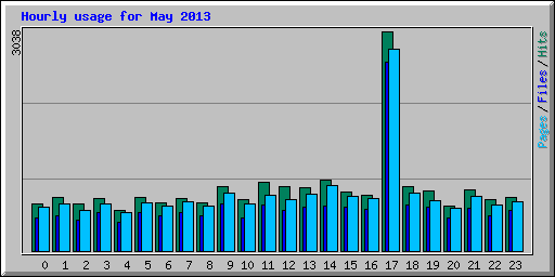Hourly usage for May 2013