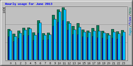 Hourly usage for June 2013