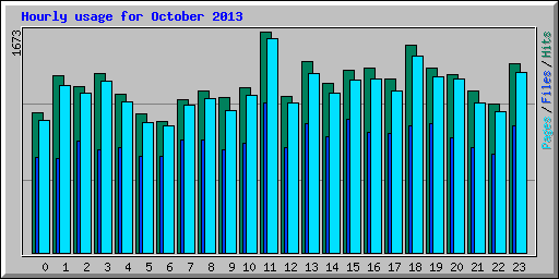 Hourly usage for October 2013