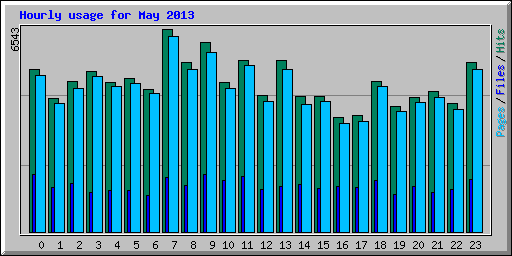 Hourly usage for May 2013