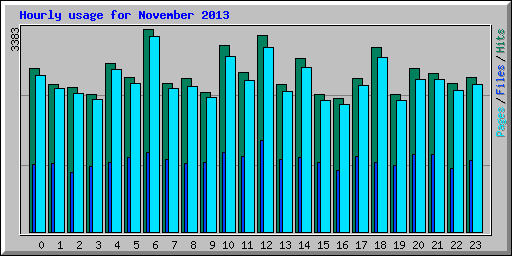 Hourly usage for November 2013