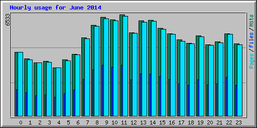 Hourly usage for June 2014