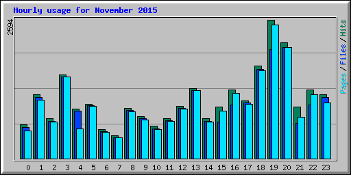 Hourly usage for November 2015