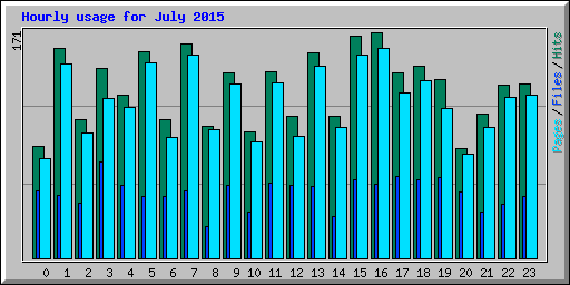 Hourly usage for July 2015