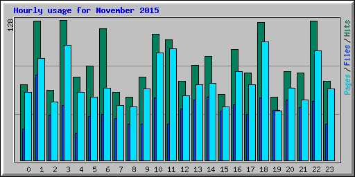 Hourly usage for November 2015
