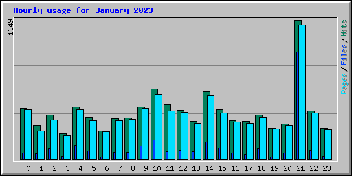 Hourly usage for January 2023
